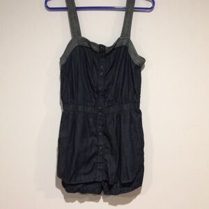 French Connection Jean Romper Sz 6